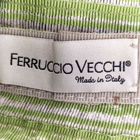 フェリシオベッキ FERRUCCIO VECCHI イタリア製 リネン フリンジ ハット レディース