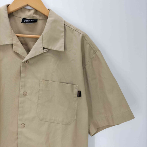 パウンド PWNED × SOLID BLACKLINE KAIKIN SHIRTS ロゴ プリント コラボ 開襟 オープンカラー S/S ボックス シャツ メンズ JPN:XL