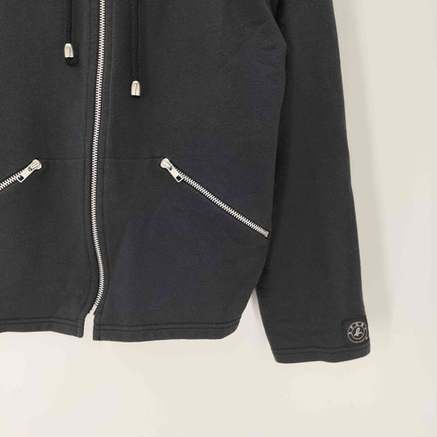 アニエスベー agnes b. PARIS SPORT 00S サンライズ期 クロップド ショート ジップ フーディー パーカー 八の字ジップ 短丈 レディース 3