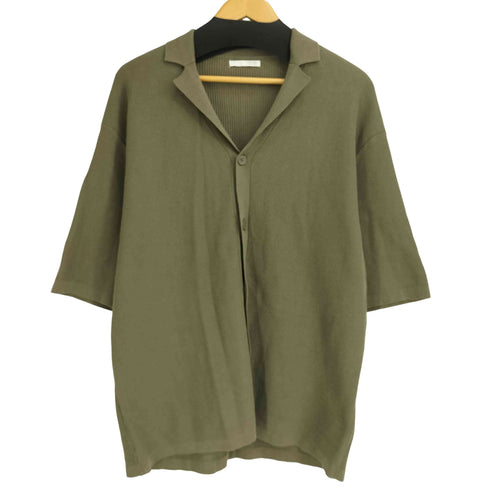 ザラ ZARA コットンニット S/S シャツ メンズ import:M