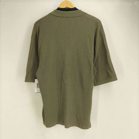 ザラ ZARA コットンニット S/S シャツ メンズ import:M