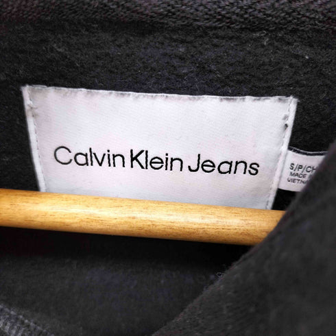 カルバンクラインジーンズ Calvin Klein Jeans クロップド パーカー 裏起毛 レディース import:S