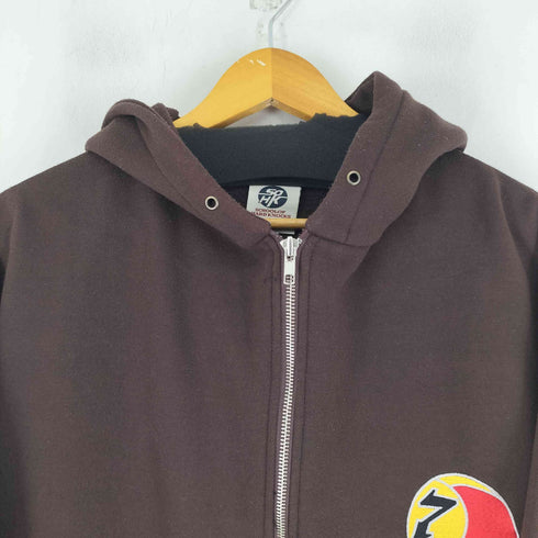 school of hard knocks 00S Y2K ロゴ刺繍 バックグラフィック プリント ジップアップパーカー メンズ import:XL