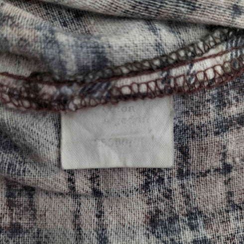 チェック L/S プリント ネルシャツ メンズ