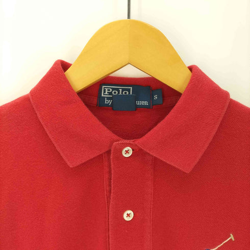 ポロバイラルフローレン Polo by RALPH LAUREN 90S ビックポニー ナンバリング 3 S/S 鹿の子 ポロ シャツ メンズ import:S