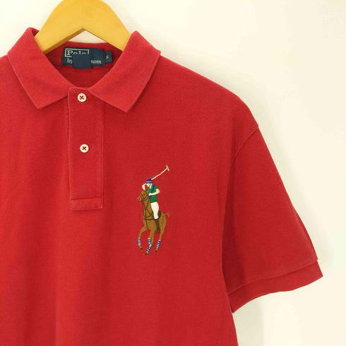ポロバイラルフローレン Polo by RALPH LAUREN 90S ビックポニー ナンバリング 3 S/S 鹿の子 ポロ シャツ メンズ import:S