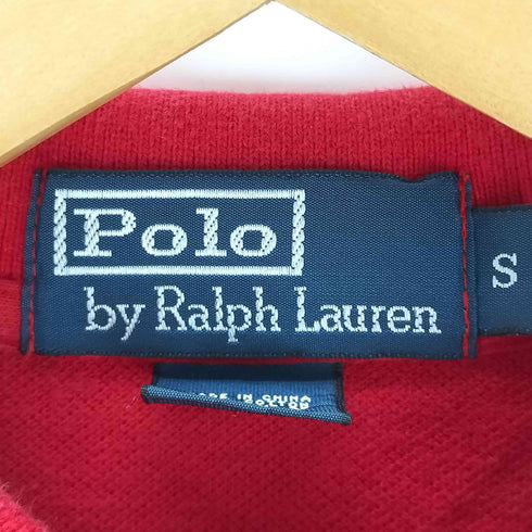 ポロバイラルフローレン Polo by RALPH LAUREN 90S ビックポニー ナンバリング 3 S/S 鹿の子 ポロ シャツ メンズ import:S