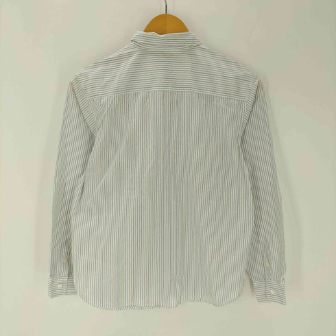 マドモアゼルノンノン mademoiselle NON NON L/S ラウンドカット クロップド ストライプ シャツ レディース JPN:M