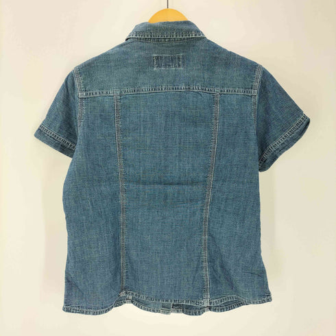 エディーバウアー Eddie Bauer インド綿 S/S シャンブレー デニム シャツ レディース import:L