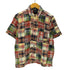 ギャップ Gap 00S 02SS 紺タグ OLD S/S パッチワーク マドラスチェック S/S シャツ 短丈 ボックス レディース 160