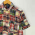 ギャップ Gap 00S 02SS 紺タグ OLD S/S パッチワーク マドラスチェック S/S シャツ 短丈 ボックス レディース 160