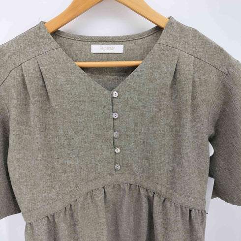 エフバイロッソアーバンリサーチ F by ROSSO URBAN RESEARCH 24SS ギャザー ウエストマーク S/S ワンピース レディース JPN:38