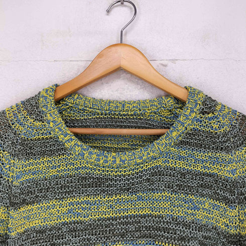 シーイー C.E STRIPE LOOSE WAFFLE MIX KNIT メンズ