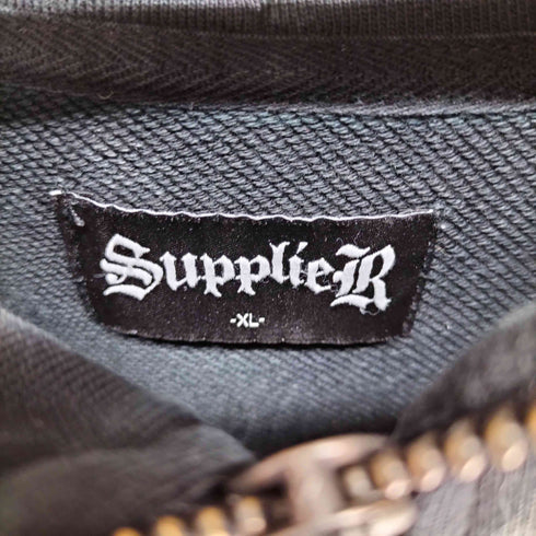サプライヤー SUPPLIER VINTAGE WASH PIERCED ZIP HOODIE ラインストーン メンズ JPN:XL