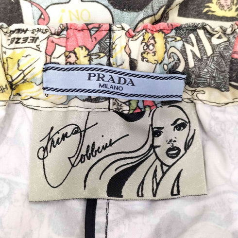 プラダ PRADA 総柄 プリント イージー ショーツ レディース EUR:36