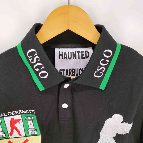 Haunted Starbucks CS OVERSIZED POLO オーバーサイズ ポロシャツ メンズ import:M