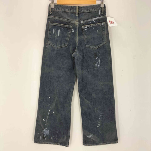 ザラ ZARA ペイント加工 BAGGY WIDE LEG デニムパンツ メンズ 32