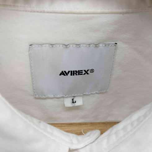 アヴィレックス AVIREX 裾ロゴ刺繍 レギュラーシャツ メンズ JPN:L