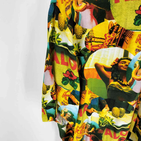 アロハブロッサム Aloha Blossom WEZ COLLAGE SHIRTS レーヨン メンズ US:44