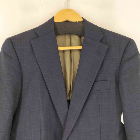 azabu tailor 2B チェック柄 ウール テーラードジャケット メンズ 042 A