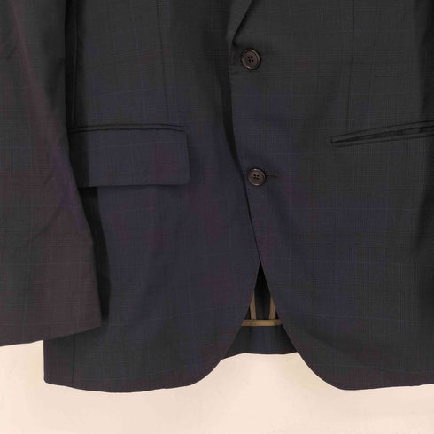 azabu tailor 2B チェック柄 ウール テーラードジャケット メンズ 042 A