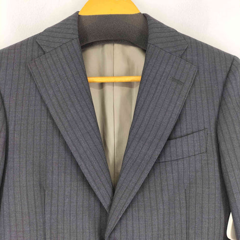 azabu tailor 2B ストライプ ウール テーラードジャケット メンズ 038 A