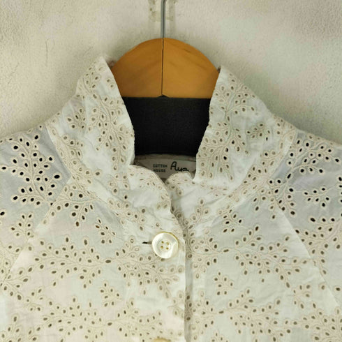 コットンハウスアヤ Cotton House Aya パンチングレースデザインシャツ レディース