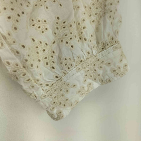 コットンハウスアヤ Cotton House Aya パンチングレースデザインシャツ レディース