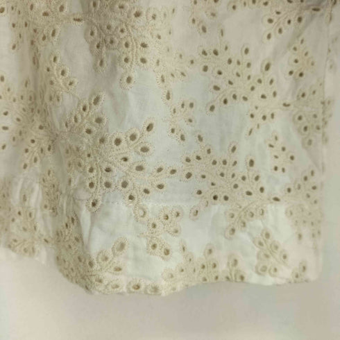 コットンハウスアヤ Cotton House Aya パンチングレースデザインシャツ レディース