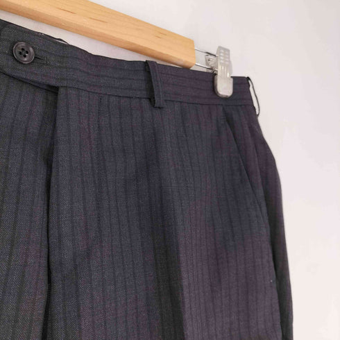 azabu tailor ストライプ ウール スラックス メンズ 076