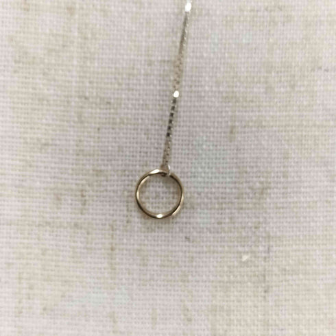 SAMH by LILAS デタッチャブルTバーネックレス K10*SV 2.36g レディース