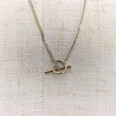 SAMH by LILAS デタッチャブルTバーネックレス K10*SV 2.36g レディース