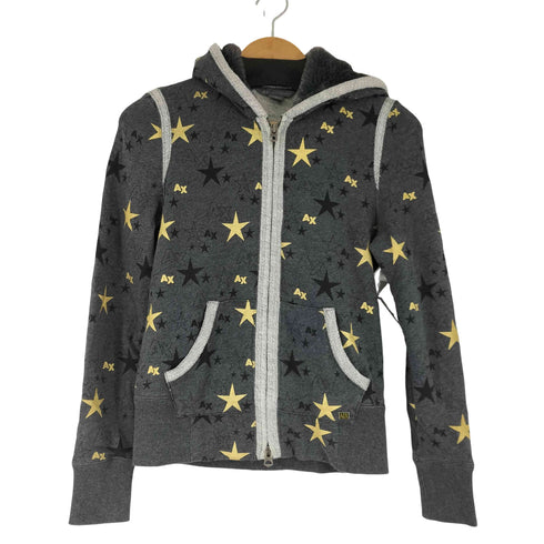 アルマーニエクスチェンジ ARMANI EXCHANGE 星柄 ロゴプリント フルジップパーカー レディース import:M