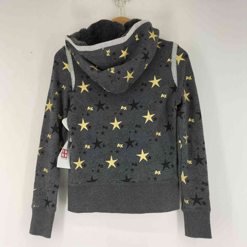 アルマーニエクスチェンジ ARMANI EXCHANGE 星柄 ロゴプリント フルジップパーカー レディース import:M