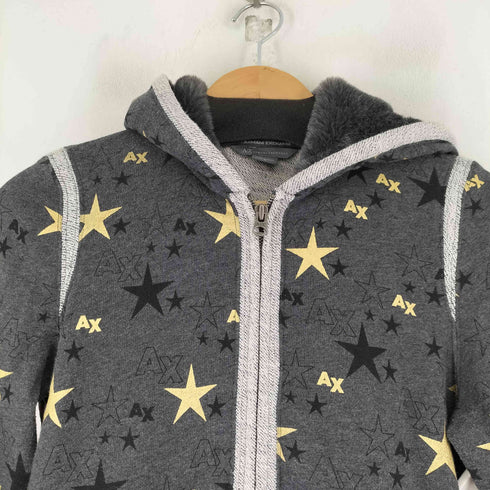 アルマーニエクスチェンジ ARMANI EXCHANGE 星柄 ロゴプリント フルジップパーカー レディース import:M