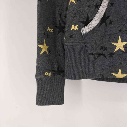 アルマーニエクスチェンジ ARMANI EXCHANGE 星柄 ロゴプリント フルジップパーカー レディース import:M