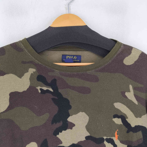 ポロラルフローレン POLO RALPH LAUREN スモールポニー刺繍 迷彩柄 L/S カットソー メンズ import:L