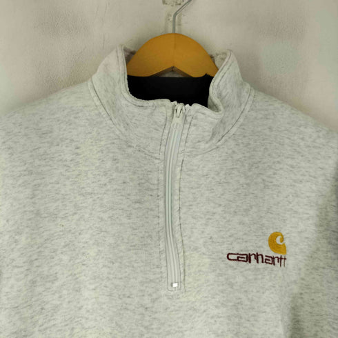 カーハートワークインプログレス Carhartt WIP ロゴ刺繍 ハーフジップ リバースウィーブスウェット メンズ import:L