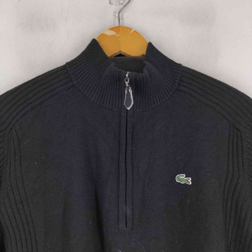 ラコステ LACOSTE ロゴワッペン ハーフジップ ニット メンズ JPN:4