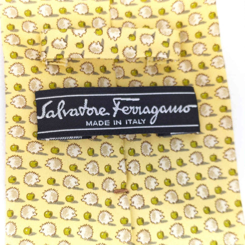 サルヴァトーレフェラガモ Salvatore Ferragamo ハリネズミ シルクネクタイ メンズ