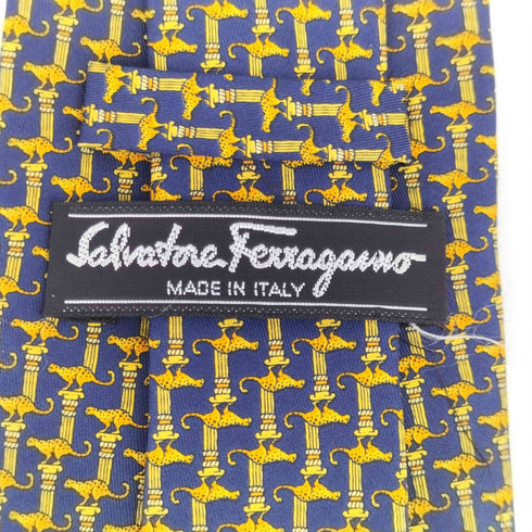 サルヴァトーレフェラガモ Salvatore Ferragamo チーター シルク ネクタイ メンズ