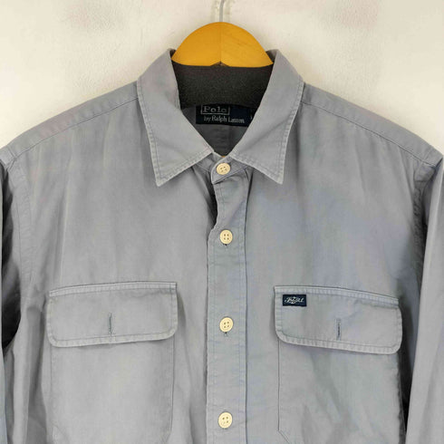 ポロバイラルフローレン Polo by RALPH LAUREN 90S ダブルフラップポケット L/S シャツ メンズ import:XL