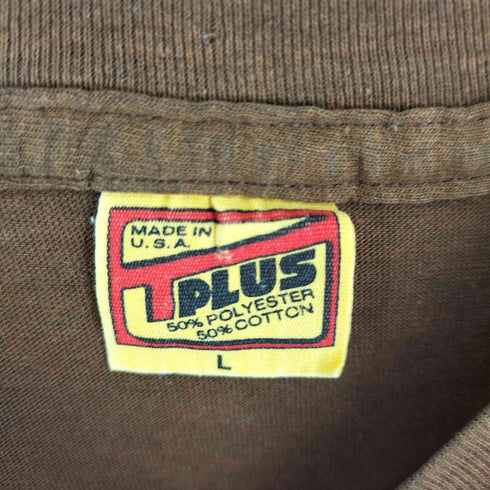TPLUS 80s USA製 プリント Tシャツ メンズ L