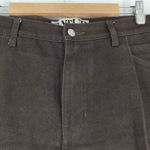 SATUR ジップフライ 1タック ワイドデニムパンツ メンズ