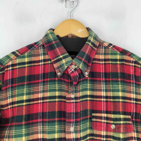 ラルフローレン RALPH LAUREN 90S ボタンダウン チェック柄 フラップポケット L/S シャツ メンズ import:L