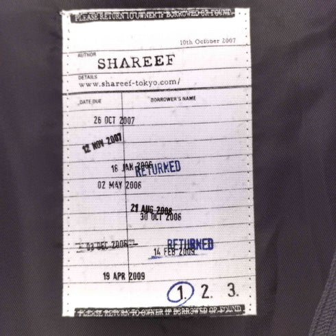シャリーフ SHAREEF 18AW forbidden fruit ストライプテーラードジャケット メンズ 1