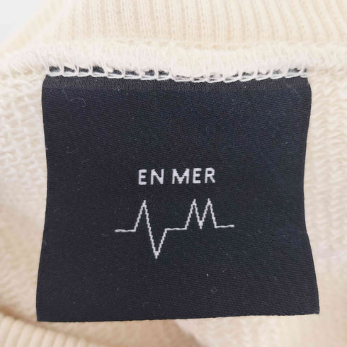 EN MER ロゴ刺繍 肘パッチ 裏起毛 スウェット トレーナー メンズ JPN:M