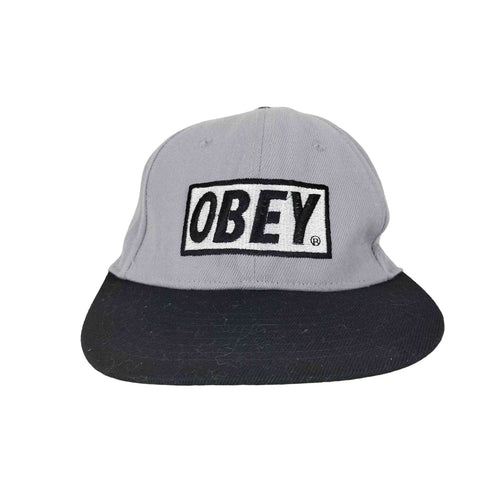 オベイ OBEY つば裏緑 ロゴ6パネルキャップ メンズ ONE SIZE