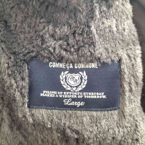 コムサコミューン COMME CA COMMUNE ファー ライナー 付き フーデッド ミリタニージャケット Y2K archive メンズ