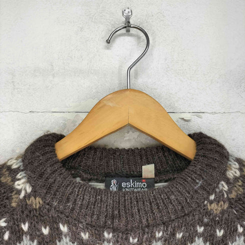 eskimo KNITWEAR イングランド製ノルディック柄ピュアウールニットセーター メンズ 39